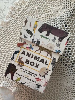 Animal Box Postcard Set - Multi-Color by